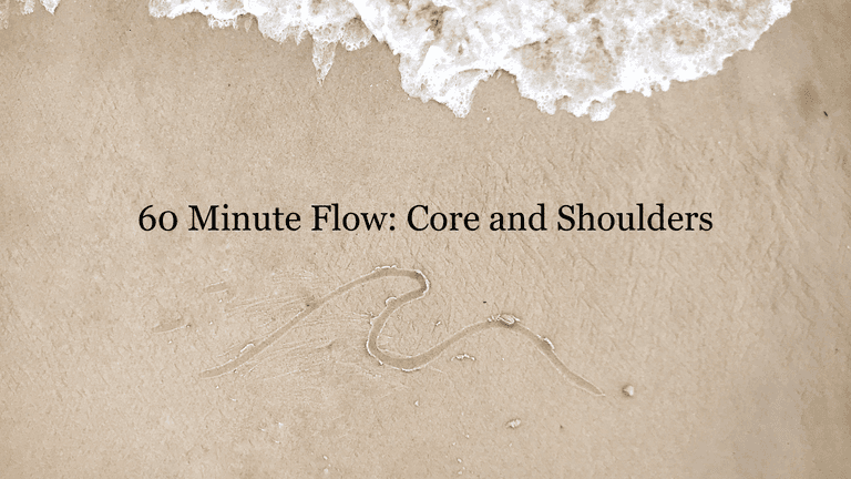 60 Minute Vinyasa Flow to Build Strength in Core and Shoulders.